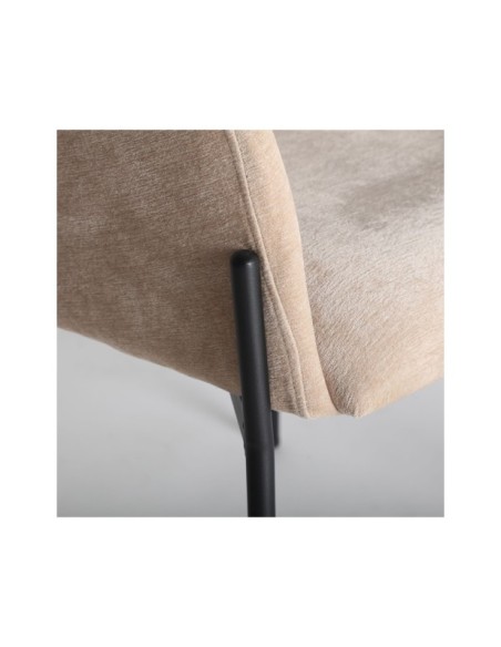 Silla CRESSE, Poliéster / Marrón, Negro - Kodu Home Design
