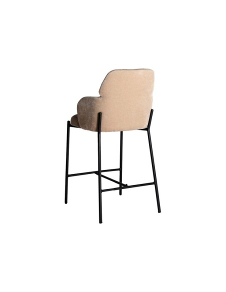 Taburete Alto CRESSE 67 cm, Hierro / Negro, Marrón - Kodu Home Design