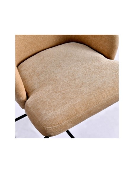 Taburete Alto CRESSE 67 cm, Hierro / Negro, Marrón - Kodu Home Design