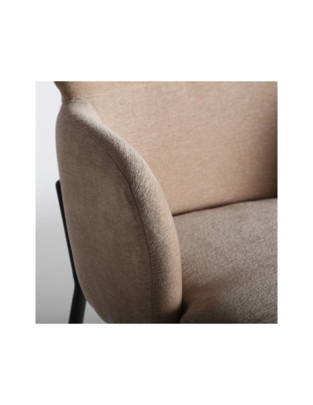 Taburete Alto CRESSE 67 cm, Hierro / Negro, Marrón - Kodu Home Design