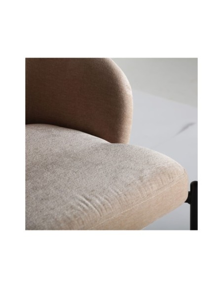 Taburete Alto CRESSE 67 cm, Hierro / Negro, Marrón - Kodu Home Design