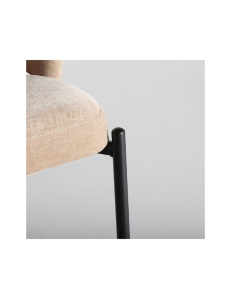 Taburete Alto CRESSE 67 cm, Hierro / Negro, Marrón - Kodu Home Design