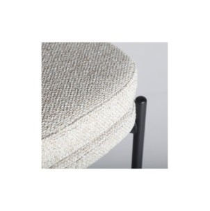 Taburete Alto SEGONZAC 67 cm, Poliéster / Beige, Negro -... 2