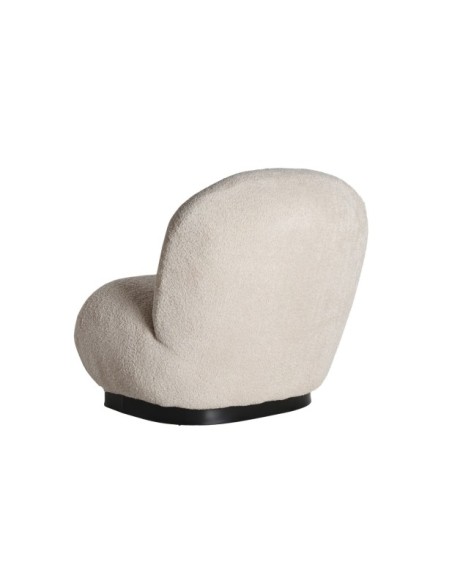 Sillón Bouclé LENAX, Algodón Bouclé / Beige, Negro - Kodu Home Design