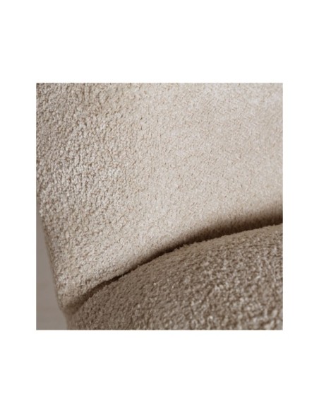 Sillón Bouclé LENAX, Algodón Bouclé / Beige, Negro - Kodu Home Design