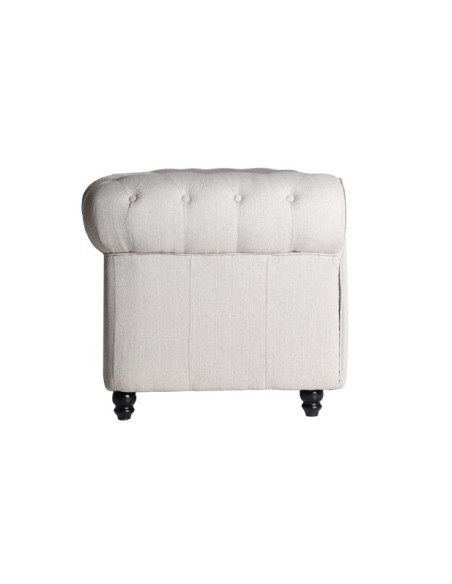 Sofá GALMIER, Lino / Blanco, Negro - Kodu Home Design