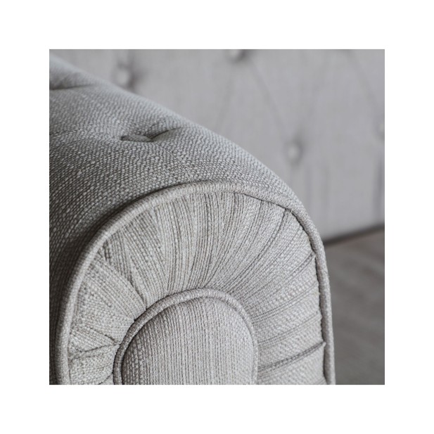 Sofá GALMIER, Lino / Blanco, Negro -...