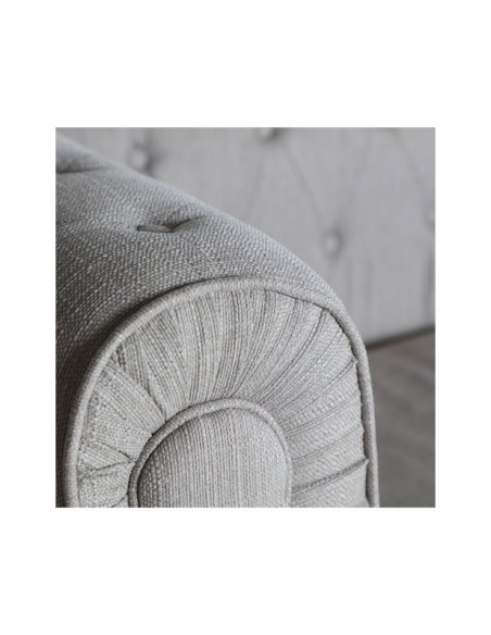 Sofá GALMIER, Lino / Blanco, Negro - Kodu Home Design