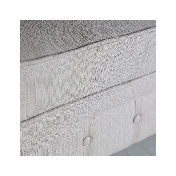 Sofá GALMIER, Lino / Blanco, Negro -...