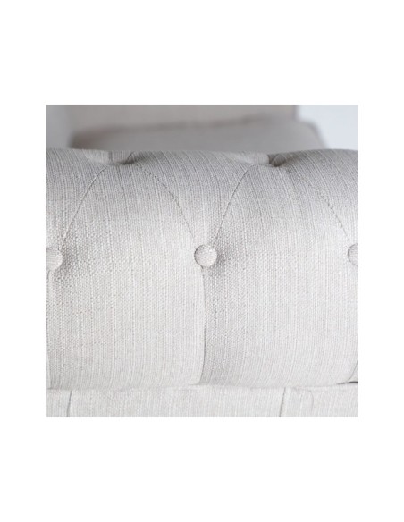 Sofá GALMIER, Lino / Blanco, Negro - Kodu Home Design