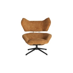 Sillón Giratorio PRIVAS, Poliéster / Ocre, Negro - Kodu... 2