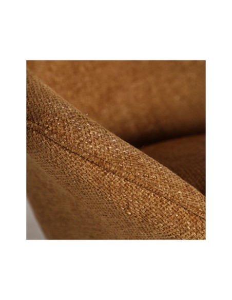 Sillón Giratorio PRIVAS, Poliéster / Ocre, Negro - Kodu Home Design