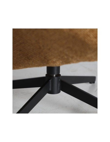 Sillón Giratorio PRIVAS, Poliéster / Ocre, Negro - Kodu Home Design