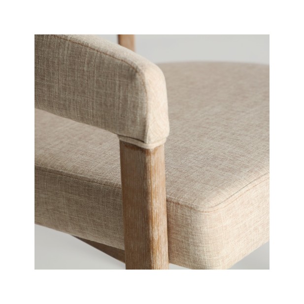 Silla KAI, Madera / Marrón, Beige -...