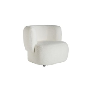 Sillón BATS Bouclé, Algodón Bouclé / Blanco, Negro - Kodu...