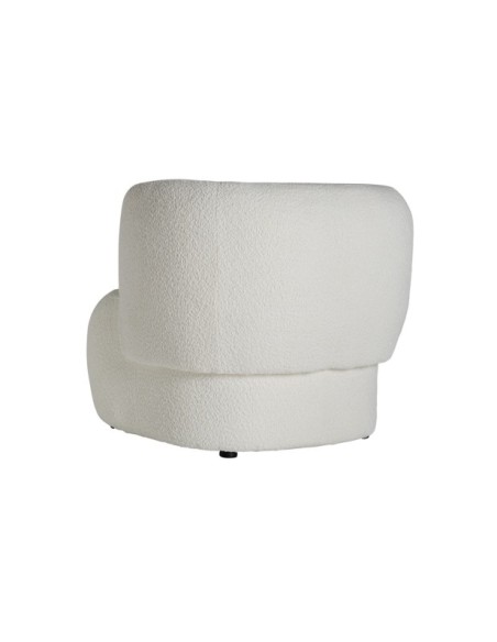 Sillón BATS Bouclé, Algodón Bouclé / Blanco, Negro - Kodu Home Design