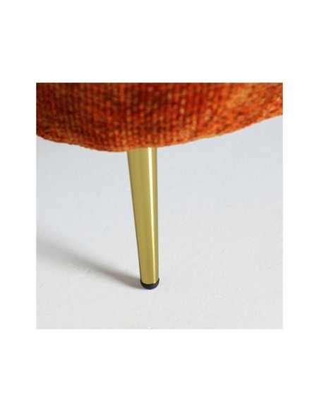 Sofá LUNGERN, Poliéster / Naranja, Latón, Oro - Kodu Home Design