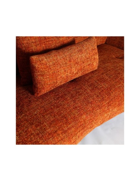 Sofá LUNGERN, Poliéster / Naranja, Latón, Oro - Kodu Home Design