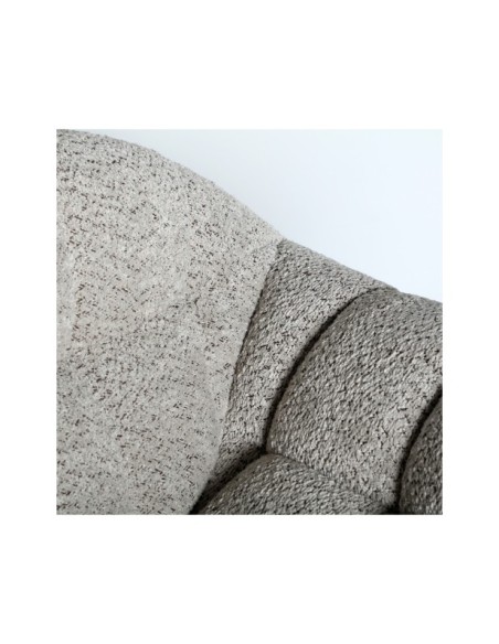 Sofá BRUNING, Poliéster / Gris, Latón, Negro - Kodu Home Design