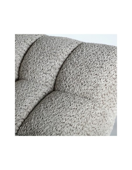 Sofá BRUNING, Poliéster / Gris, Latón, Negro - Kodu Home Design