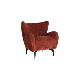 Sillón SARNEN, Poliéster / Marrón, Latón, Negro - Kodu... 2