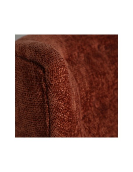 Sillón SARNEN, Poliéster / Marrón, Latón, Negro - Kodu Home Design