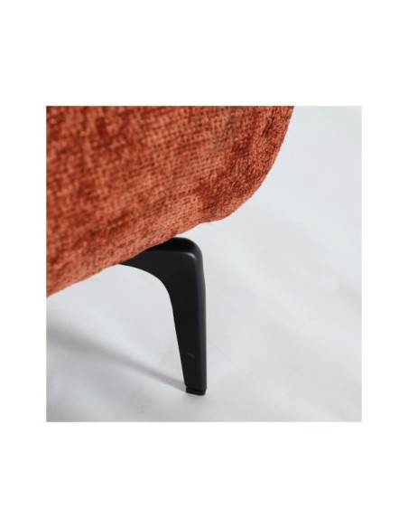 Sillón SARNEN, Poliéster / Marrón, Latón, Negro - Kodu Home Design