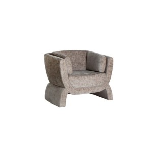 Sillón BEICHLE, Poliéster / Marrón - Kodu Home Design
