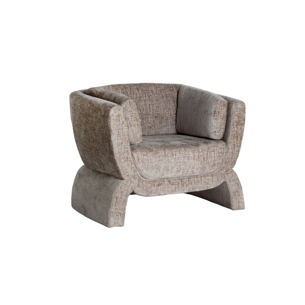 Sillón BEICHLE, Poliéster / Marrón -...