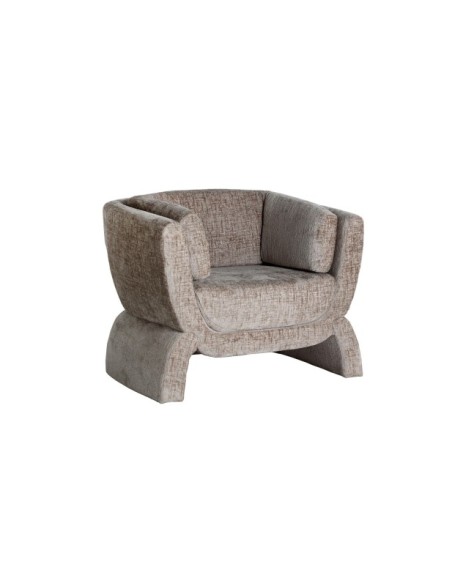 Sillón BEICHLE, Poliéster / Marrón - Kodu Home Design