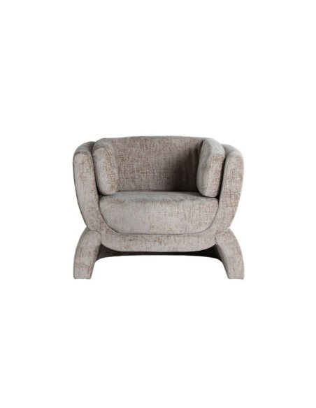 Sillón BEICHLE, Poliéster / Marrón - Kodu Home Design
