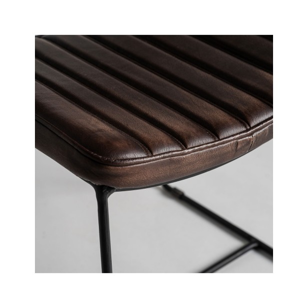 Silla ISSERT, Piel / Marrón, Negro -...