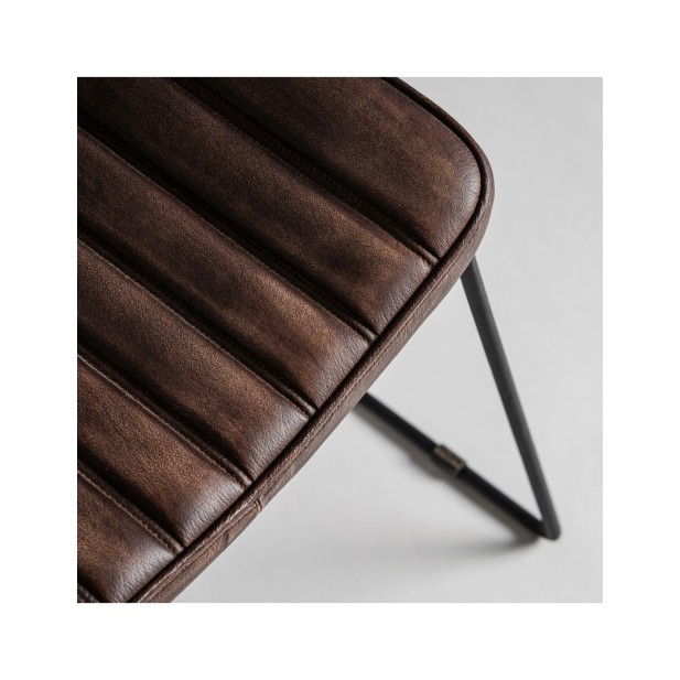 Silla ISSERT, Piel / Marrón, Negro -...