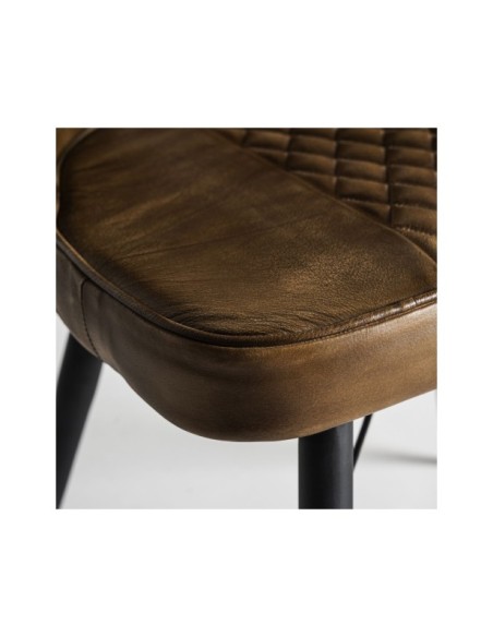 Silla BROUSE, Piel / Camel - Kodu Home Design