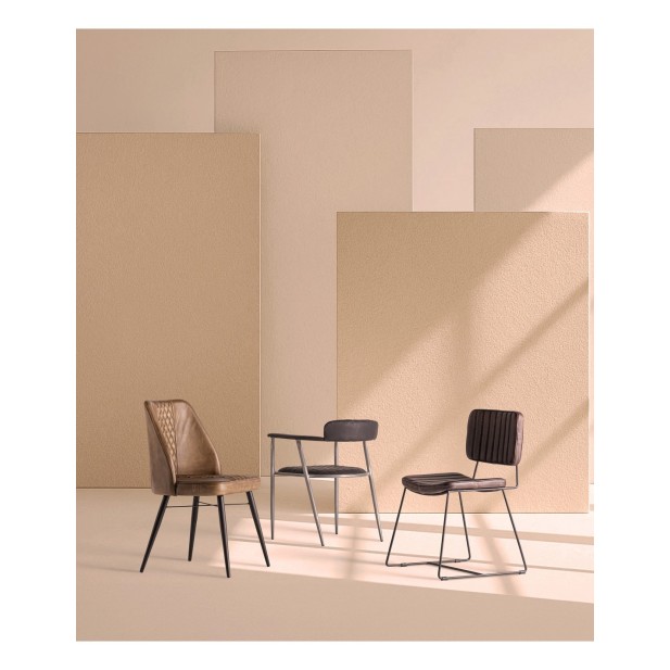 Silla BROUSE, Piel / Camel - Kodu...