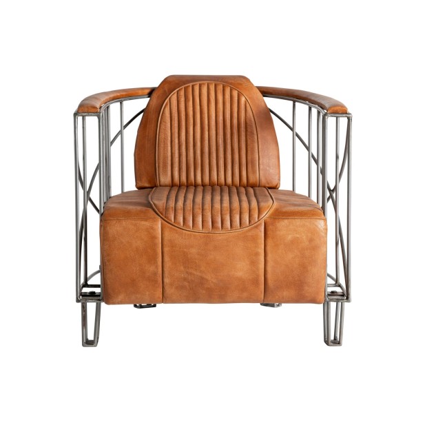 Sillón CHAIZE, Piel / Marrón - Kodu...