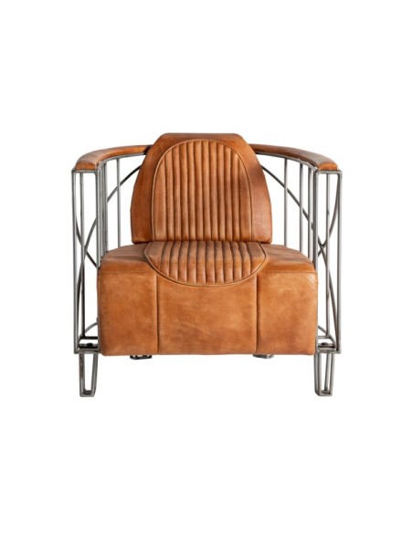 Sillón CHAIZE, Piel / Marrón - Kodu Home Design