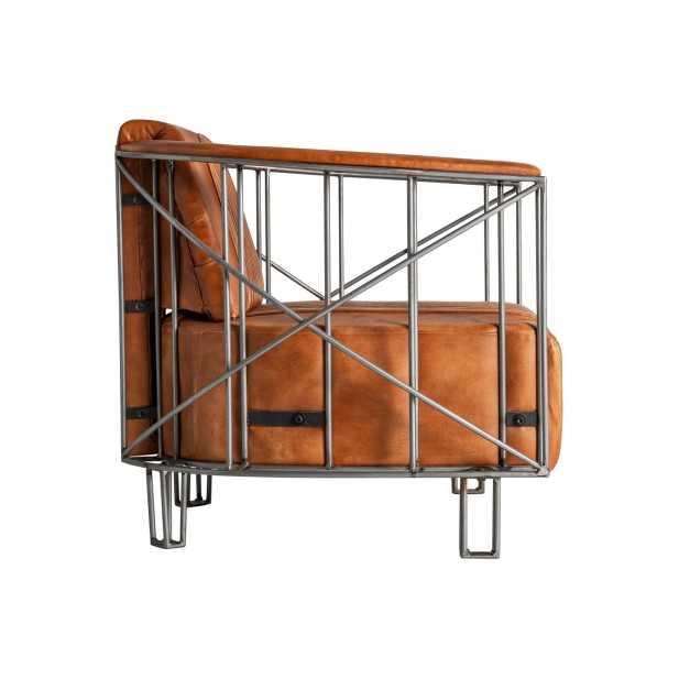 Sillón CHAIZE, Piel / Marrón - Kodu...