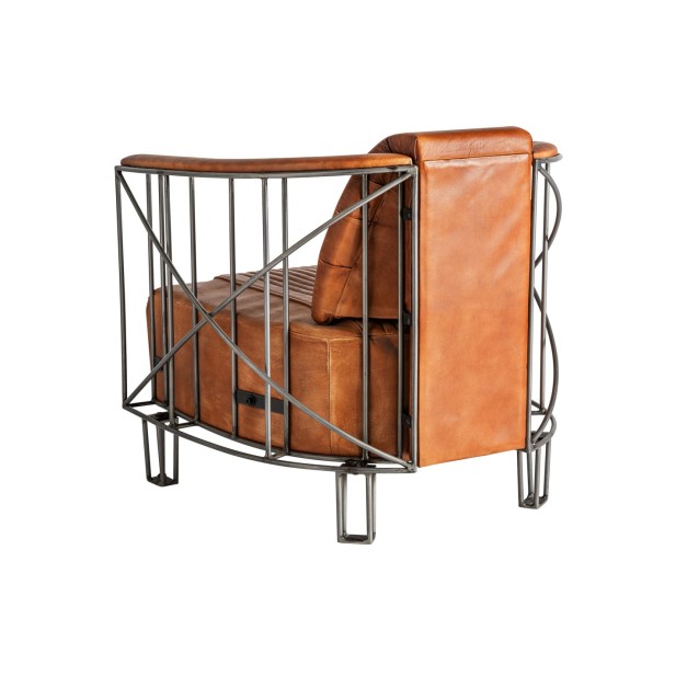 Sillón CHAIZE, Piel / Marrón - Kodu...