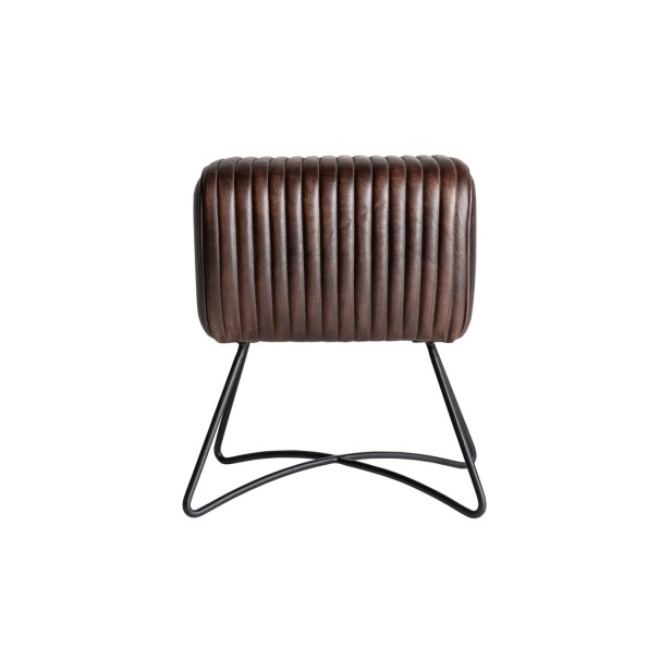 Taburete GLADYS, Piel / Marrón, Negro...