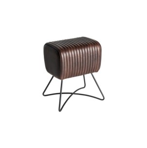 Taburete GLADYS, Piel / Marrón, Negro - Kodu Home Design 2