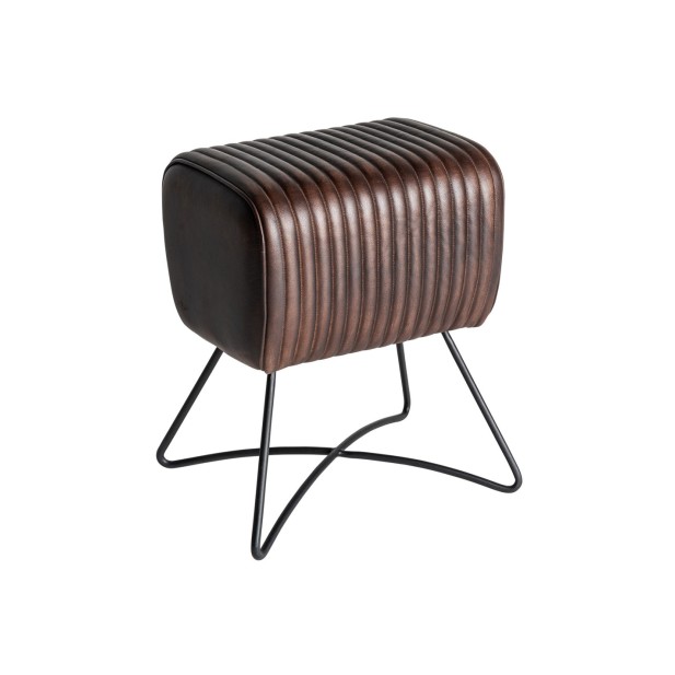 Taburete GLADYS, Piel / Marrón, Negro...