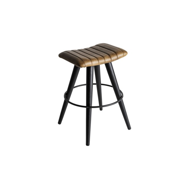Taburete BEFAUX, Piel / Marrón, Negro...