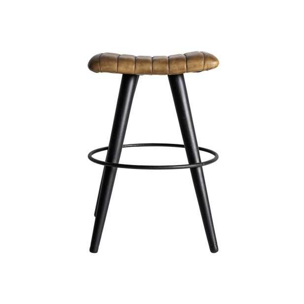 Taburete BEFAUX, Piel / Marrón, Negro...