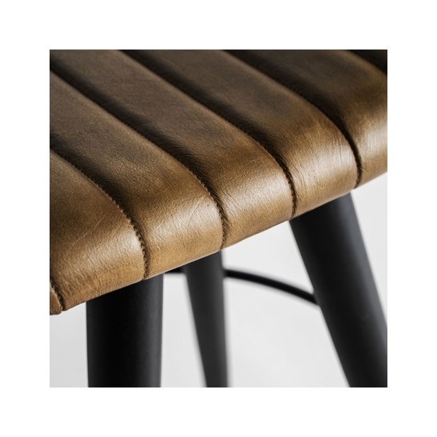Taburete BEFAUX, Piel / Marrón, Negro...