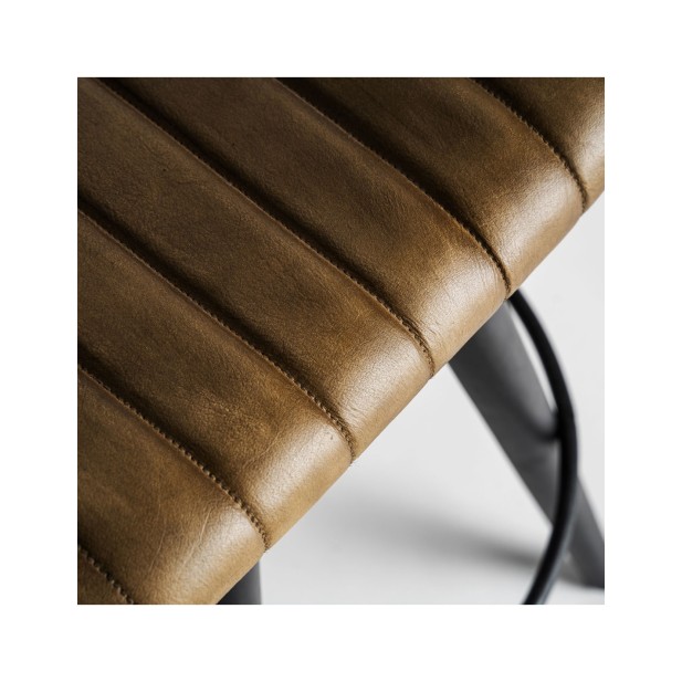 Taburete BEFAUX, Piel / Marrón, Negro...