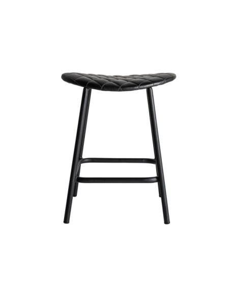 Taburete CHAEPE, Piel / Negro - Kodu Home Design