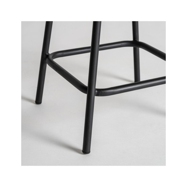 Taburete CHAEPE, Piel / Negro - Kodu...