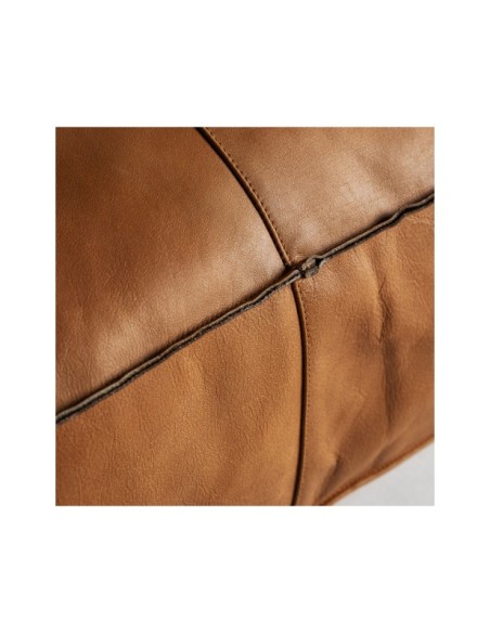 Puff BOUSSAC, Piel / Marrón - Kodu Home Design