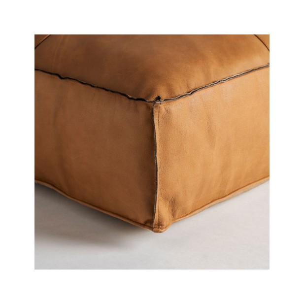 Puff BOUSSAC, Piel / Marrón - Kodu...